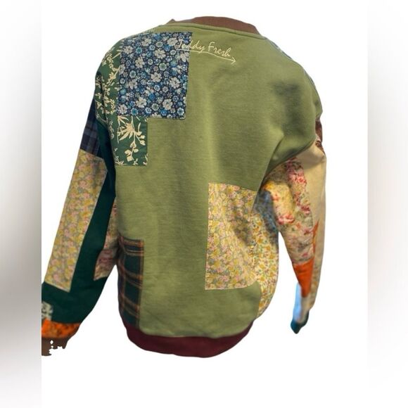 Teddy Fresh | Long Sleeve Sweater ELTON JOHN Patchwork Crewneck | Unisex | S - Picture 4 of 9